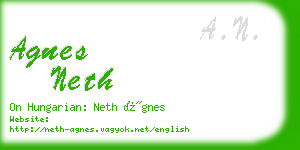 agnes neth business card